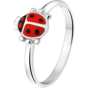 Lucardi Meisjes Kinder ring met plating - Dier - Cadeau - Echt Zilver - Zilverkleurig