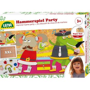 Lena Spel Hammerspiel Party - Kleurrijk hamerspel met feestmotief voor kinderen vanaf 3 jaar