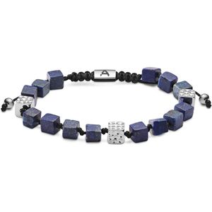 Orphic | Zilverkleurige Roestvrijstalen Armband met Lapis Lazuli