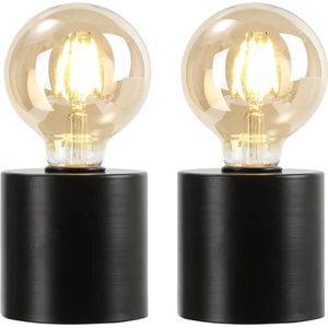 Stellar Tafellamp - Set van 2 metalen draadloze tafellampen - Tafellamp slaapkamer - Tafellampen - Tafellamp oplaadbaar (batterij) - Batterijlamp