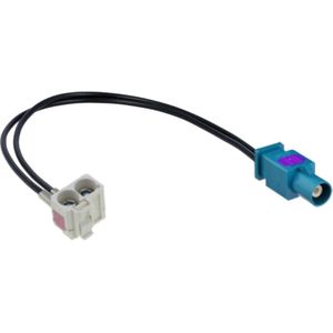 Fakra Z (m) - 2x Fakra B Haaks (v) RNS-E Adapterkabel voor Audi - 0,25 meter