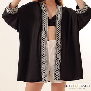Kimono Dubai - Kaftan - Maat S (36/38) - Strandkleding - Zwart