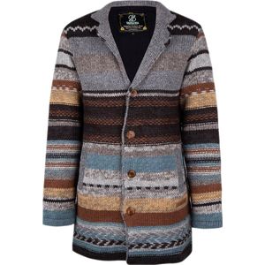 Gebreid Wollen Heren/Uni Vest van Schapenwol met Polyester Fleece voering en liggende kraag - SHAKALOHA - M Esquire LBrown L