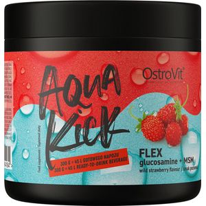 OstroVit - Aqua Kick Flex - 300 g - aardbeiensmaak - Glucosaminesulfaat + MSM (methylsulfonylmethaan – organisch zwavel) - Gezonden gewrichten, huid en bindweefsel drankjes