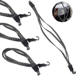 JGS ® Vierdelige Set van Elastische Bagagespanners met Haken voor Fiets, Motor en Auto