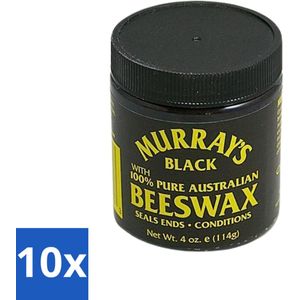 Murray's - Black Beeswax - Haarwax - Extra Sterke Hold - Voor Zwart Haar - 114 g - Bulkverpakking - 10 stuks