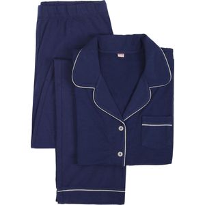La-V pyjamaset voor Meisjes met klassieke kraag Donkerblauw 116-122