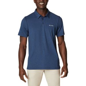 Columbia Tech Trail Polo Shirt 1768701465, Mannen, Marineblauw, Poloshirt, maat: XXL