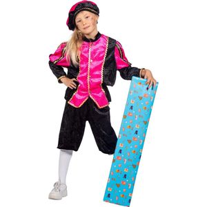 Wilbers & Wilbers - Pietenpakken - Vrolijk Pietje Roze Pietenpak Kind Kostuum - Roze - Maat 104 - Sinterklaas - Verkleedkleding