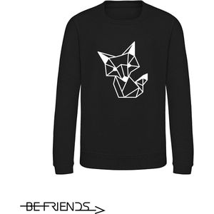 Be Friends Sweater - Vos - Heren - Zwart - Maat S