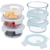 Vershoudbakjes - Set van 6 - 620 ml - Glas - Luchtdicht