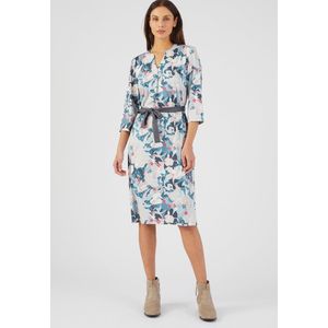 Damart - Jurk in warm stretchtricot met print, gerecycleerde vezels* - Dames - Grijs - 50