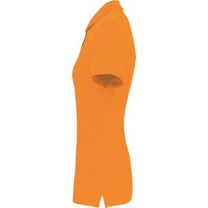 Polo Dames 3XL Kariban Kraag met knopen Korte mouw Orange 100% Katoen