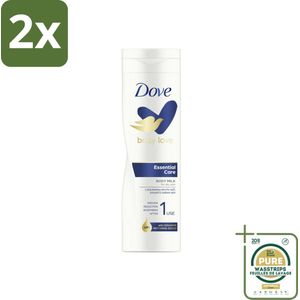 Dove - Body Love Bodycrème - Essential Care - Verzachtend en hydraterend - 250 ml - Voordeelverpakking - 2 stuks - Dove Bodycrème - Lichte bodycrème
