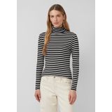 T-shirt - Zacht - Lange Mouwen - Slanke Pasvorm - Rolkraag - Gestreept