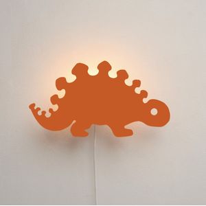 Arnhout - Dino - Oranjerood - Leuke wandlamp - kinderkamer