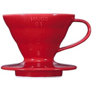 Hario Porseleinen koffiefilter V60 rood - Koffiezetapparaat - Rood