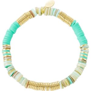 Armband - Katsuki - Rondellen - Turquoise - Schelp