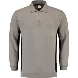 Tricorp Polosweater Bi-Color - Workwear - 302001 - Grijs-Zwart - maat S