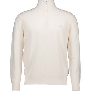 Gant Halfzip Trui Wolmix Ecru - Maat XL - Heren - Schipperstrui