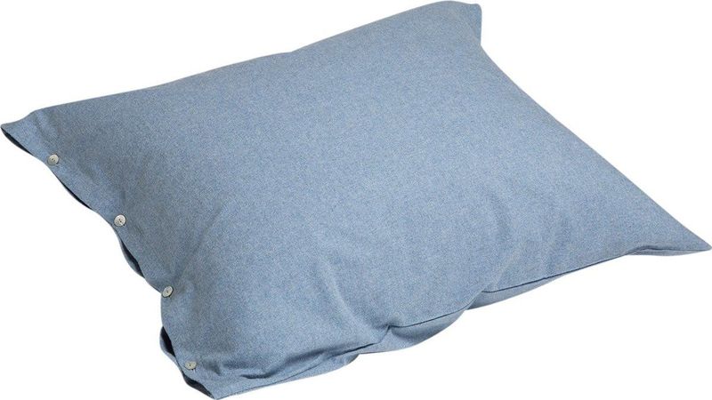 Yumeko kussensloop velvet flanel light blauw 60x70 - Biologisch & ecologisch - 1 stuk