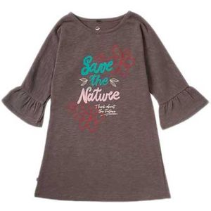 Boboli Fleece Flame Organic Jurk Grijs 14 Years Meisjes