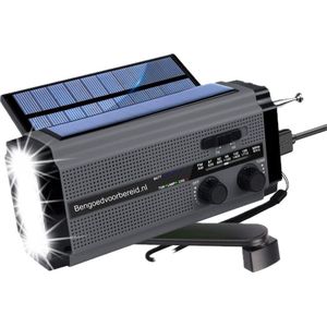 Beste Noodradio met XL zonnepaneel en powerbank en dynamo rampenradio