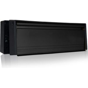 12-inch Mat Zwart Xfort Brievenbord - Premium Tochtbestendige Telescopische Brievenbus - Voor Houten Composiet en uPVC Middenraildeuren - 40-80 mm Deurdikte
