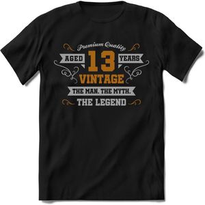 13 Jaar Legend - Feest kado T-Shirt Heren / Dames - Zilver / Goud - Perfect Verjaardag Cadeau Shirt - grappige Spreuken, Zinnen en Teksten. Maat XXL