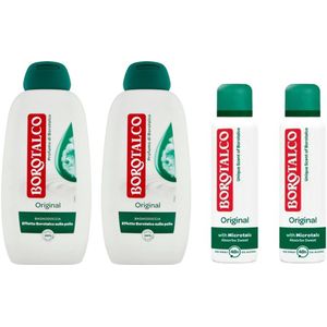 Borotalco - Set - XL Douchegel 2 x 600 ml & Deodorant Spray 2 x 150 ml