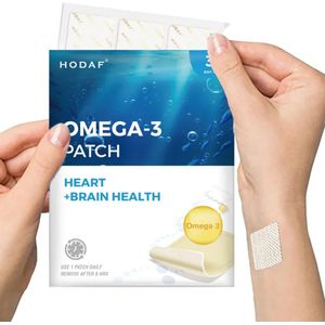 Omega 3 Sticker / Pleister - Omega 3 Patch - Supplement voor hart en brein, voor huid, haar en nagel support - EPA, DHA, CoQ10 , - Transdermale pleister