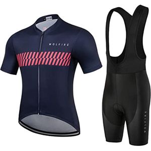 Fietskleding voor Heren met 12D Gel Pad - Zomer Wielersportshirt en MTB Fietsbroek
