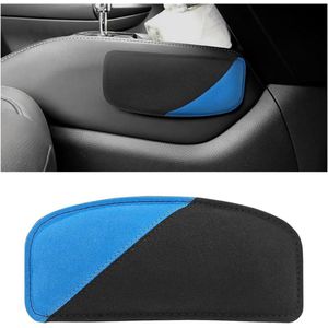 Suède kniebeschermer voor autostoelen - knie-legging - autodeur armleuning - armbekleding voor de middenconsole - autodeur-elleboogkussen - auto - blauw .