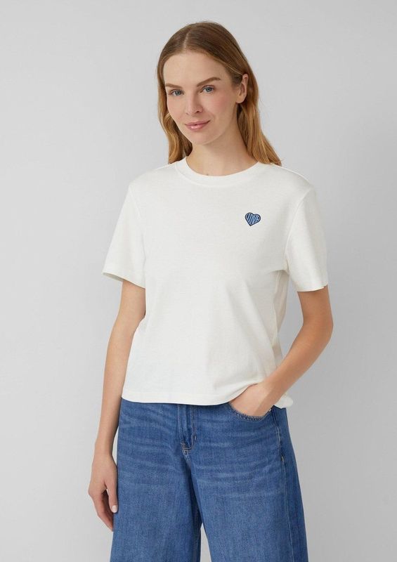 s.Oliver - Shirt - Lichtbeige / Blauw - T-shirt