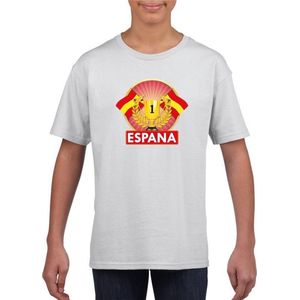 Wit Spanje supporter kampioen shirt kinderen 146/152