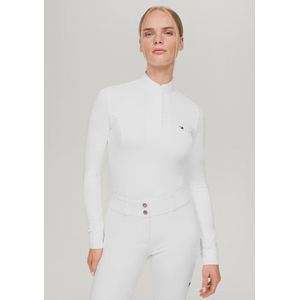Tommy Hilfiger Equestrian Avon Wedstrijdshirt Lange Mouwen Dames XS White