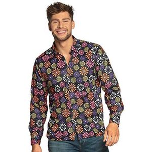 Flower Power Heren Overhemd - Bloemenprint Hawaiian Shirt voor Themafeesten