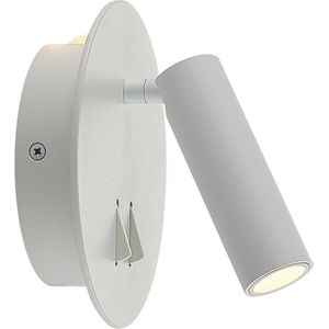 Lucande - LED wandlamp - 2 lichts - aluminium - mat wit - Inclusief lichtbronnen