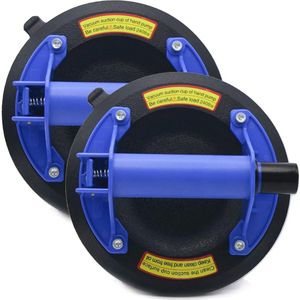Professionele Vacuüm Zuignap Glaslifter 20 cm - Dubbele Pad voor Grote Tegels en Glas (2 Stuks)