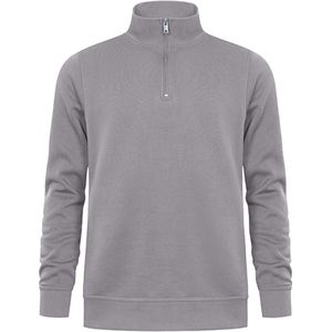 Unisex Troyer Trui met driekwartsrits Light Grey - XL