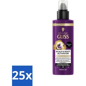 25 x Gliss - Scalp & Root Activator - Siliconenvrij - Voor Gezonde Hoofdhuid - 100 ml - Haarwortel Activator - Haarschade - Haar Groei - Haar Activator - Gevoelige Hoofdhuid