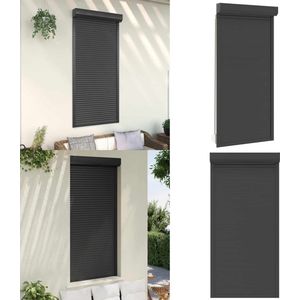 vidaXL Rolluik 100x210 cm aluminium antracietkleurig - Rolluik - Rolluiken - Jaloezieën - Jaloezieën