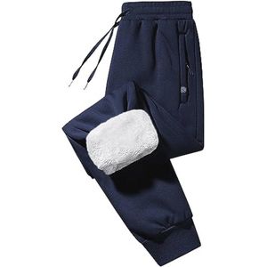 Doonjoggingbroek voor heren - Fleece Gevoerd, Warme Trainingsbroek met Zak, Perfect voor Winter