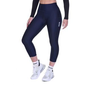 TCA - Gewatteerde Fietsleggings - Marine Blazer - Hoge Taille - Ademend - Met Zakken - UPF 50+