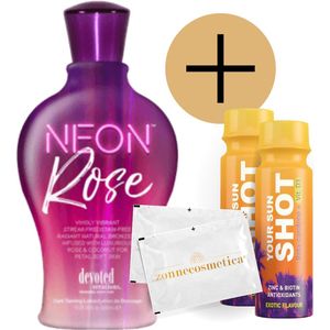 Devoted Creations - Neon Rose + 2 Your Sun Shots + 2 Verfrissingsdoekjes