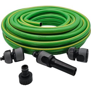 Tuinslang 30 m Tuinwaterslang 1/2 inch met Aansluitset Slangtule voor Tuinberegening - Bambelaa Tuinslang 30 meter