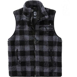 Brandit Teddyfleece Zwart-Grijs Bodywarmer Heren