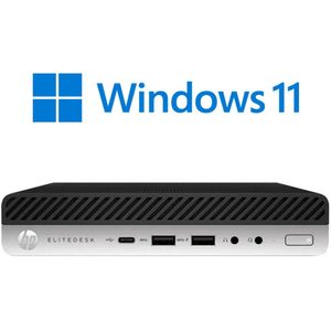 HP EliteDesk 800 G5 Desktop Mini - i5-9500T - 16GB - 256GB SSD - DisplayPort - Windows 11
