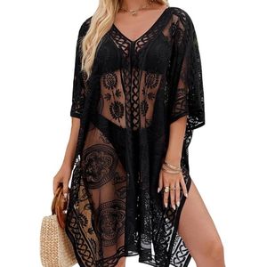 Sexy Elegante Kant Kimono Strand Cover-up voor Dames, Badpak Cover-up, Zwemkleding Omslagdoek voor Vakantie,
