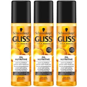 Gliss Oil Nutritive Anti-Klitspray - 3x 200ml